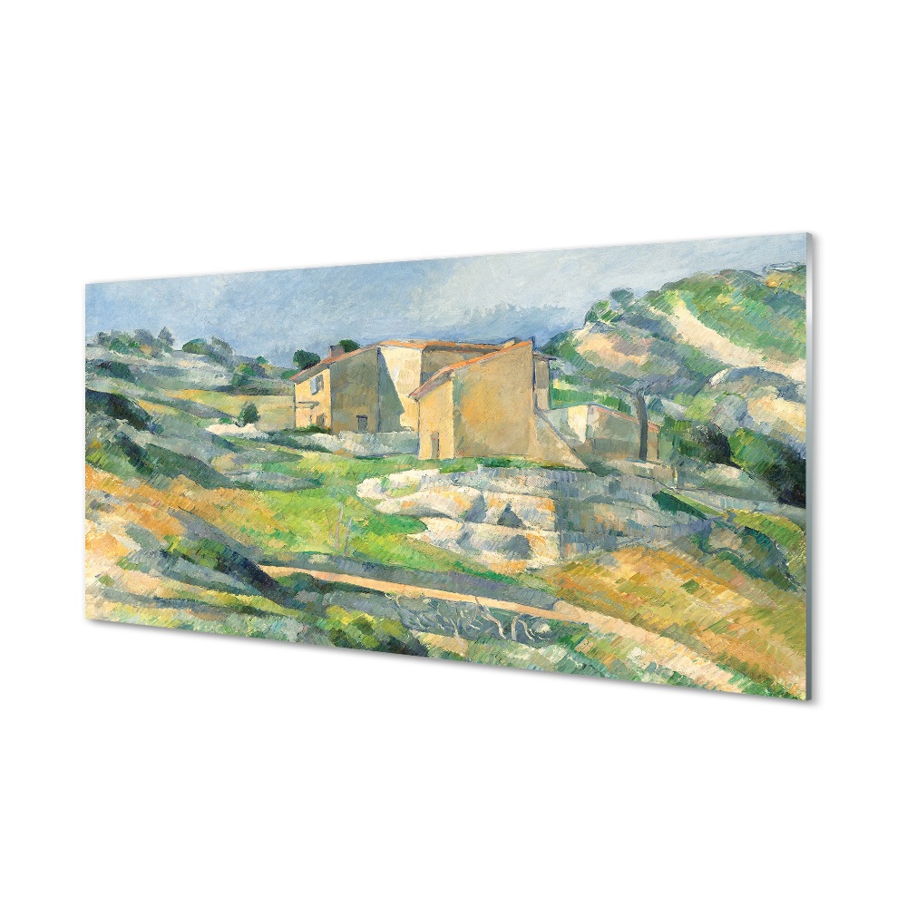 Tablou pe sticlă Paul Cézanne - Case În Provence