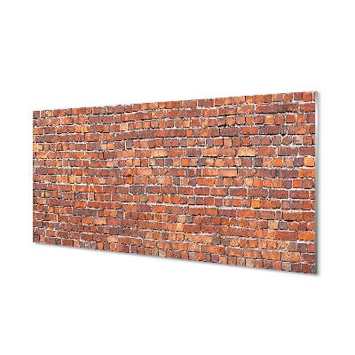 Tablou din sticlă Zid De Cărămidă Roșie