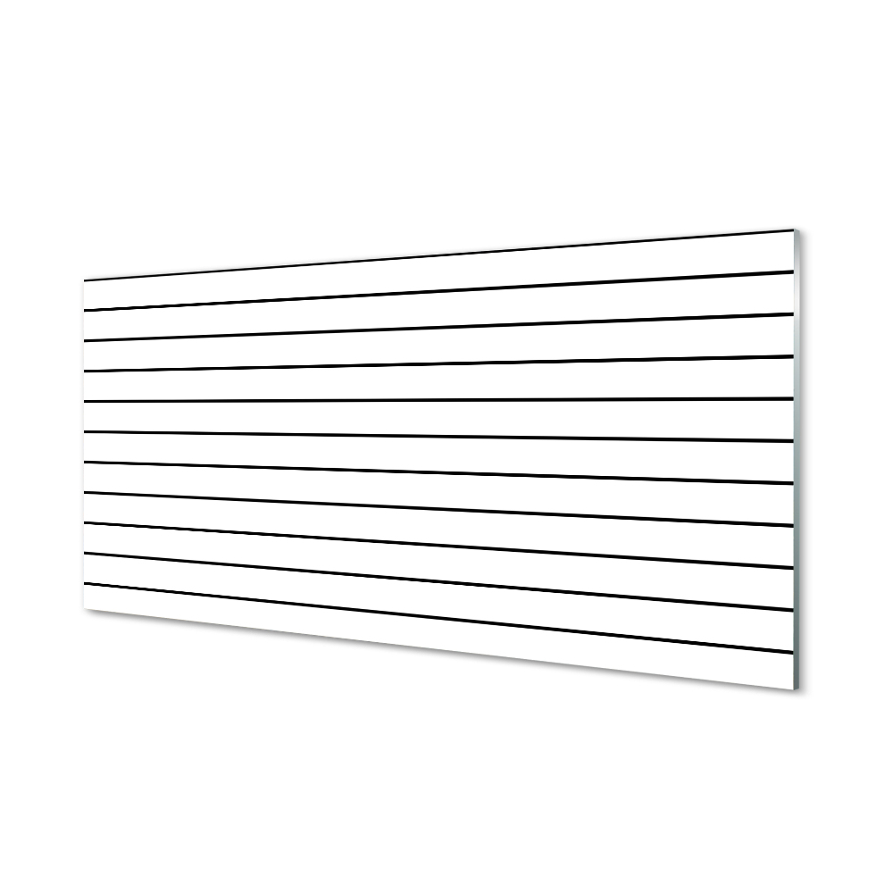 Tablou de sticlă Linii Negre Pe Fundal Alb