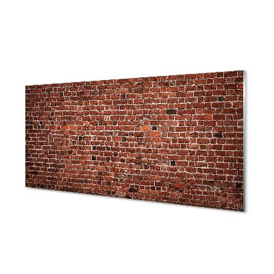 Tablou printat pe sticlă Un Zid De Cărămizi Arse