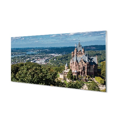 Fotografie imprimată pe sticlă Panorama Orașului Castelul Din Germania