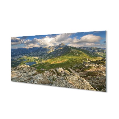 Tablou din sticlă Munții Vale Verde