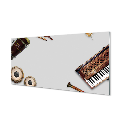 Tablou sticlă Instrumente Pe Un Fundal Alb