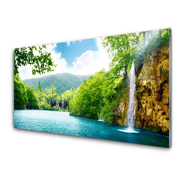 Transparenţă Cascada Peste Lacul De Munte