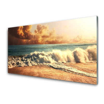 Transparenţă Valuri Aspre Pe Mal