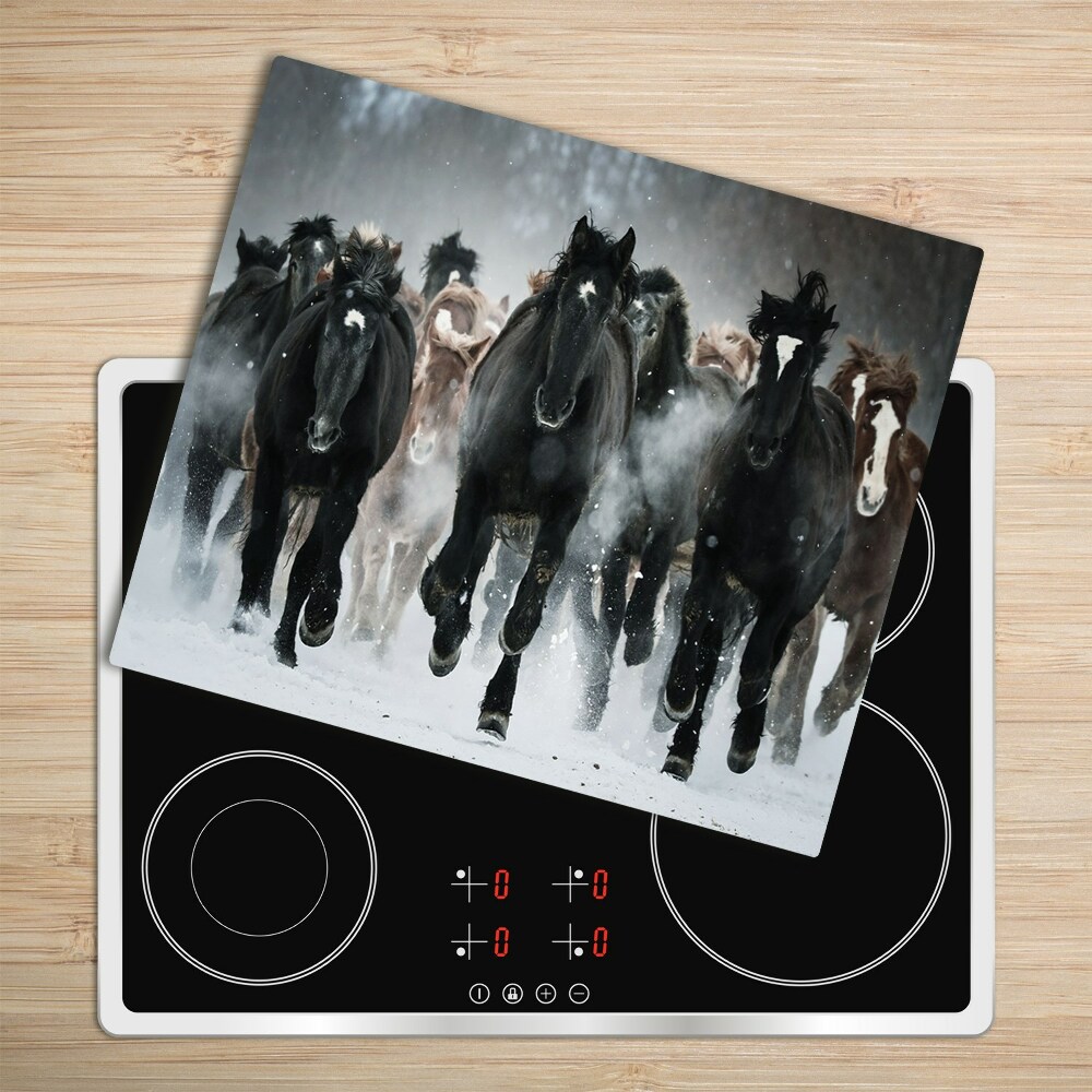 Tocător din sticlă Cai galopanți