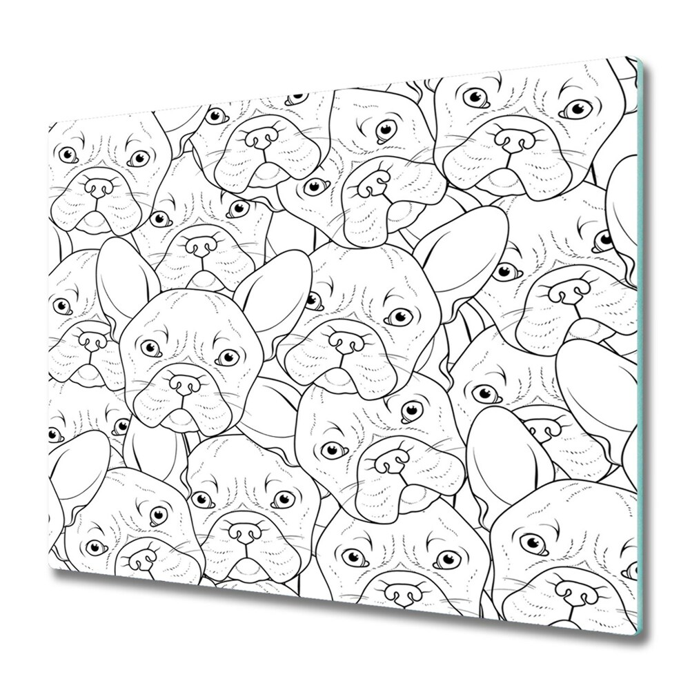 Tocător din sticlă Buldogi francezi