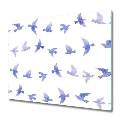 Tocător de bucătărie Lebede în acuarelă