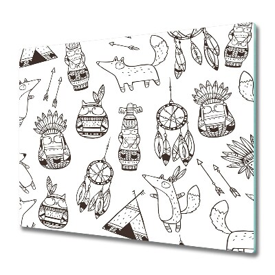 Tocător din sticlă Animale indiene