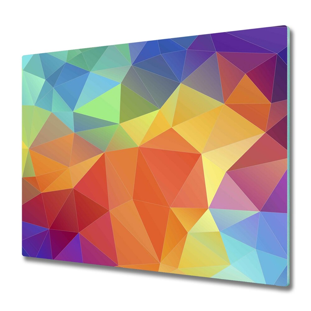Tocător din sticlă Fundal geometric curcubeu