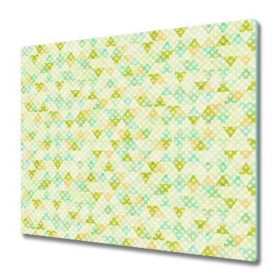 Tocător sticlă Fond verde geometric