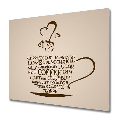 Tocător din sticlă Ceașcă de cafea Subtitrare