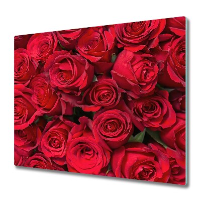 Tocător din sticlă Fond de trandafiri roșii