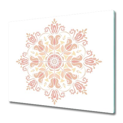 Tocător sticlă Mandala portocalie