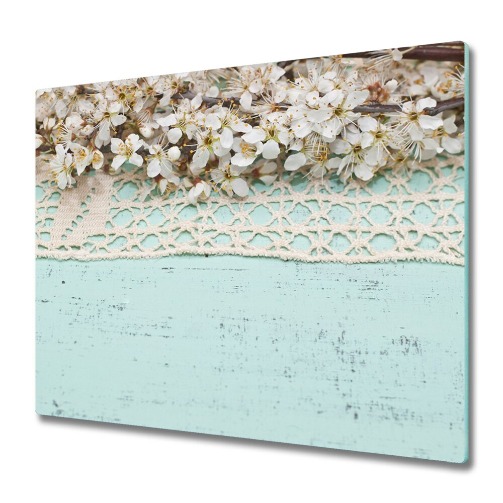 Tocător de bucătărie Flori de cireș pe o masă