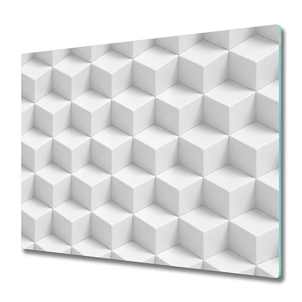 Tocător de bucătărie Cuburi abstracte albe 3D
