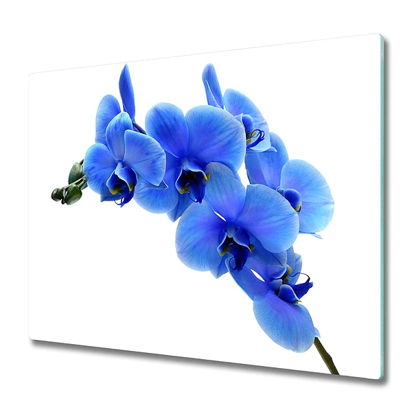 Tocător din sticlă Floare de orhidee albastră