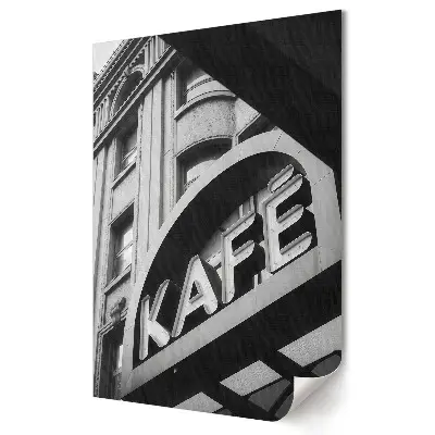 Poster decorativ de cafenea stil minimalist alb-negru