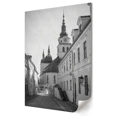 Poster decorativ Farmecul orașului vechi în monocromie