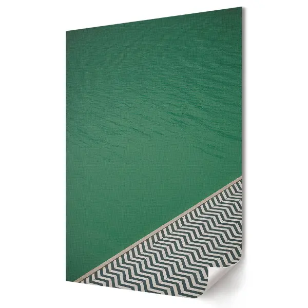 Poster decorativ cu apă verde și model geometric