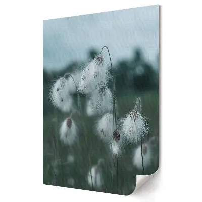 Poster decorativ cu flori delicate în haine de iarnă