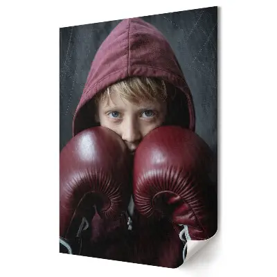 Poster de perete cu un tânăr boxer gata de luptă