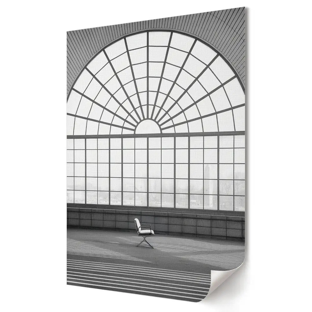 Poster decorativ minimalist cu tematică spațială și iluminat