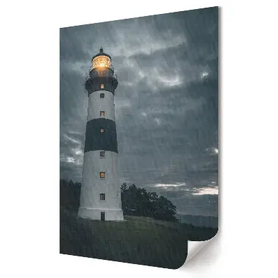 Tablou canvas cu peisaj nocturn cu far
