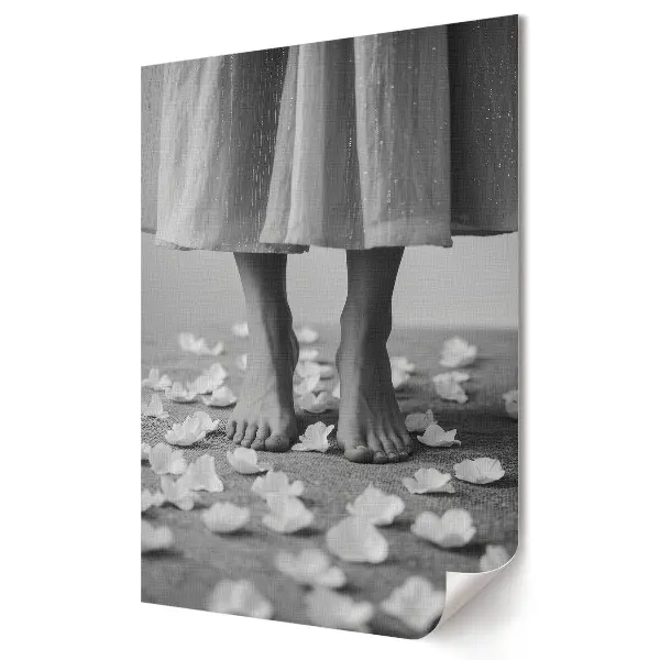 Tablou canvas Delicatețea picioarelor printre petale