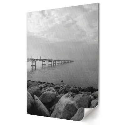 Poster decorativ Un port liniștit în nuanțe de gri