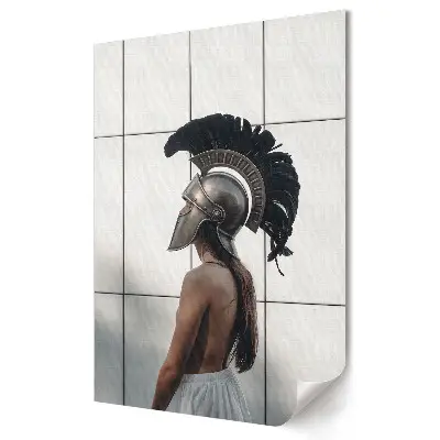 Poster decorativ cu războinic modern în stil antic