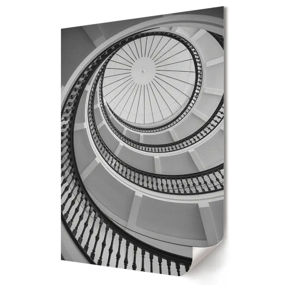 Poster de perete cu spirală elegantă în stil monocromatic