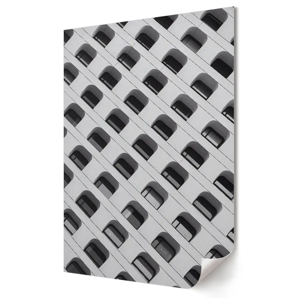 Poster decorativ cu arhitectură geometrică monocromă