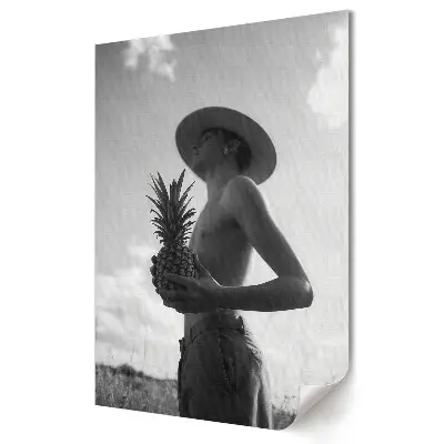 Tablou canvas Băiat cu ananas la soare