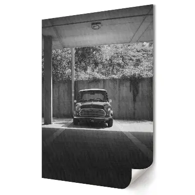 Poster de perete cu mașină clasică în stil monocrom