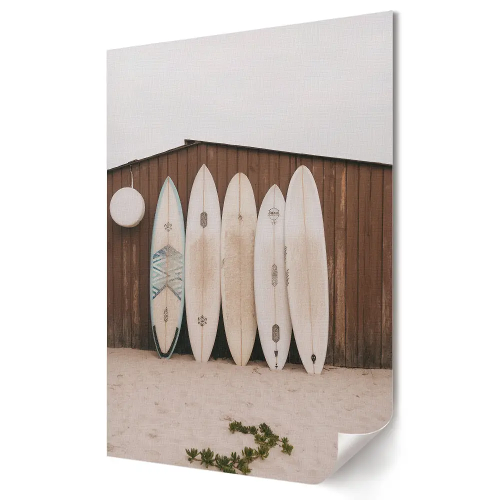 Poster decorativ Pace pe plajă cu plăci de surf