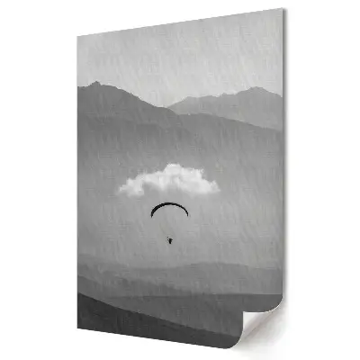Tablou canvas Zburând printre nori O aventură alb-negru