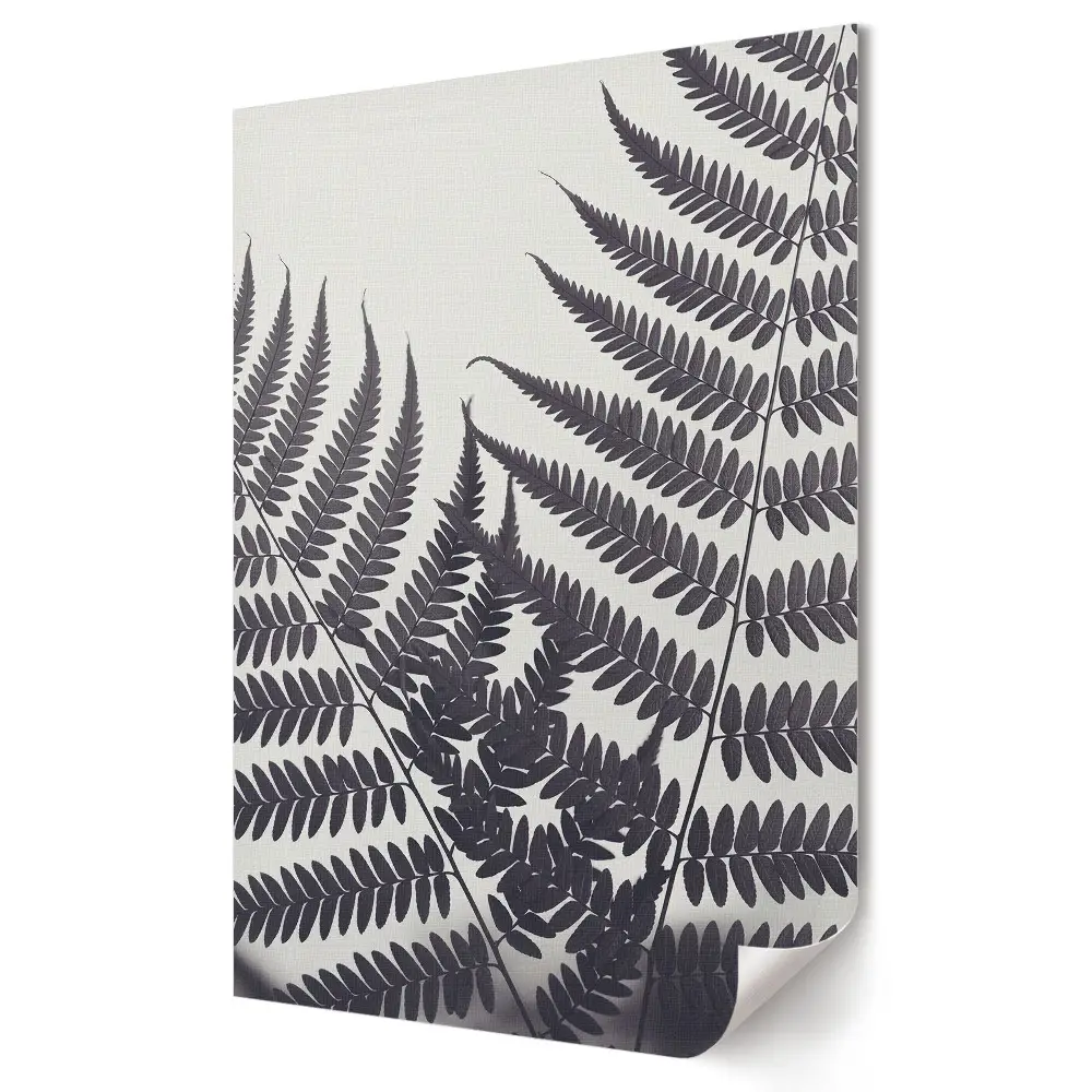 Poster de perete cu design monocrom Eleganța frunzelor de ferigă