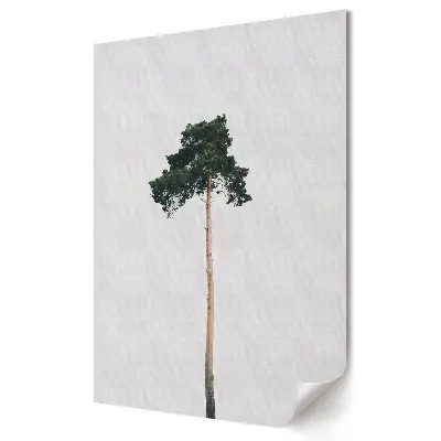 Poster decorativ cu pin singuratic pe fundal alb