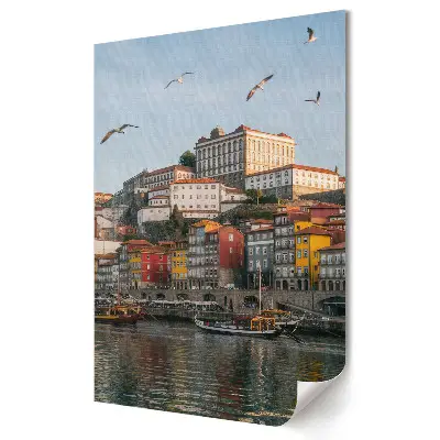 Poster de perete cu case colorate din Porto, Farmecul portughez