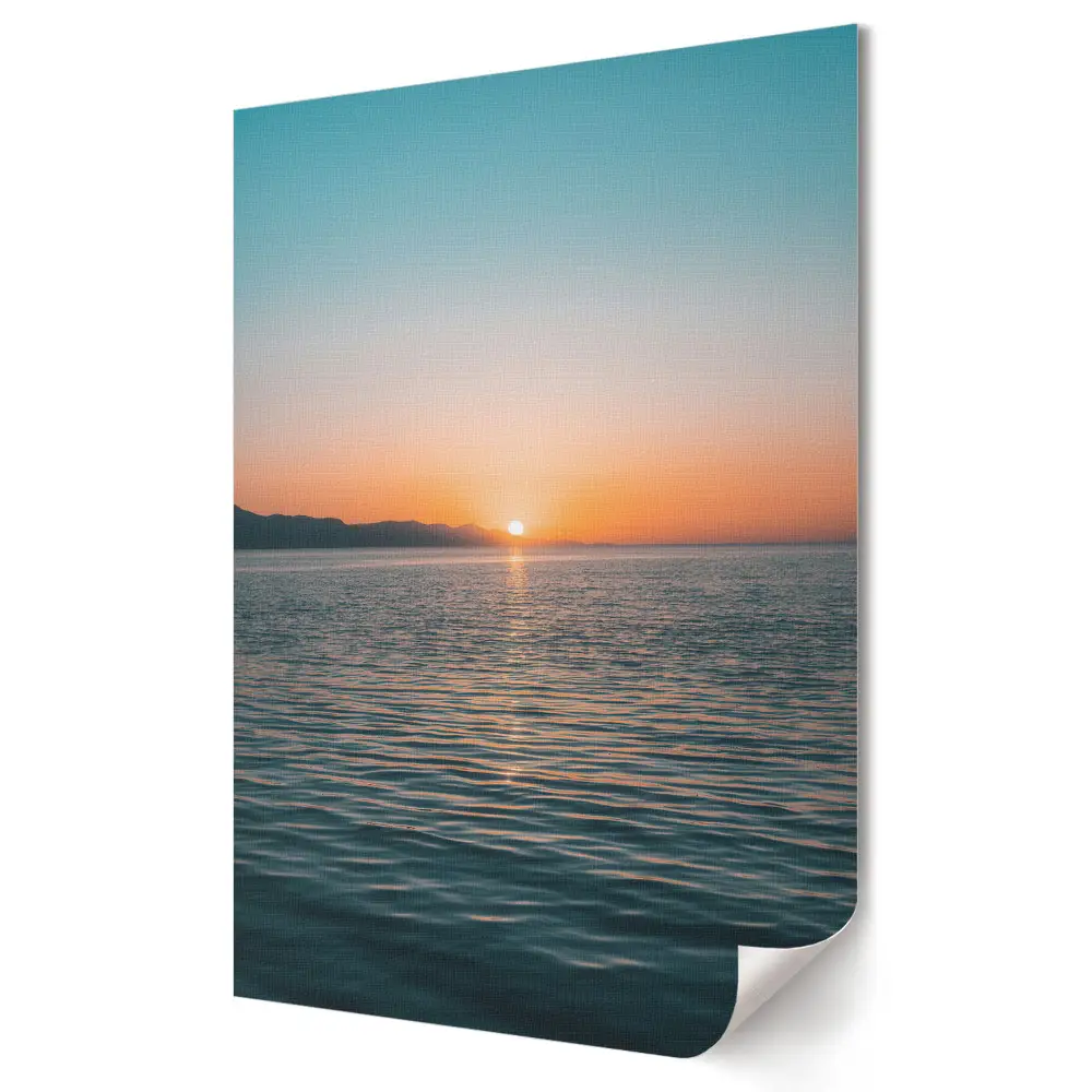 Poster decorativ cu apus liniștit peste mare