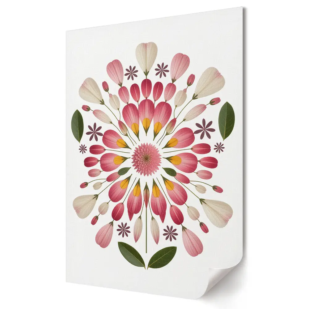 Poster de perete cu model floral colorat inspirat din natură