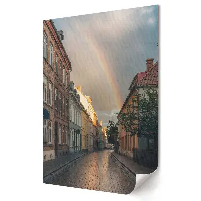 Tablou canvas stradă fermecătoare cu curcubeu