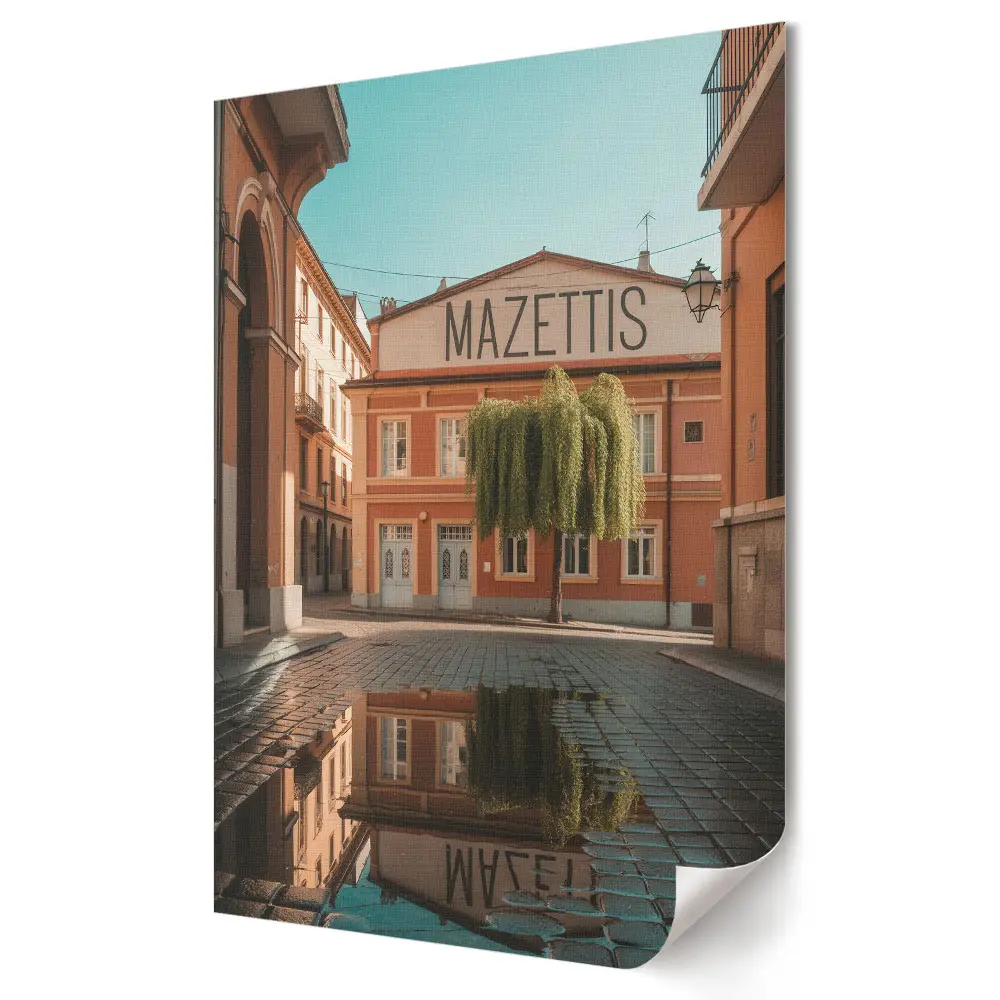 Poster de perete Străzile fermecătoare din Mazettis la soare