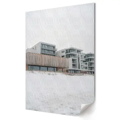Poster decorativ Arhitectură modernă într-un peisaj de iarnă