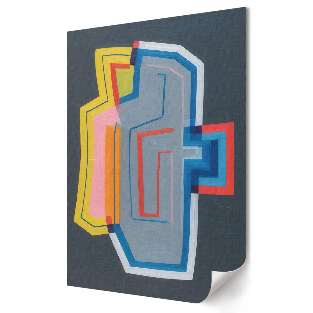 Poster decorativ Compoziție abstractă cu forme colorate
