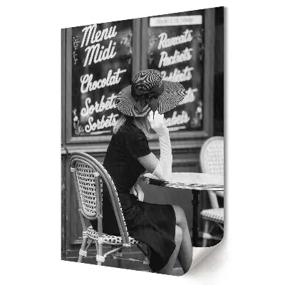 Tablou canvas cu grafică murală Eleganță într-o cafenea vintage