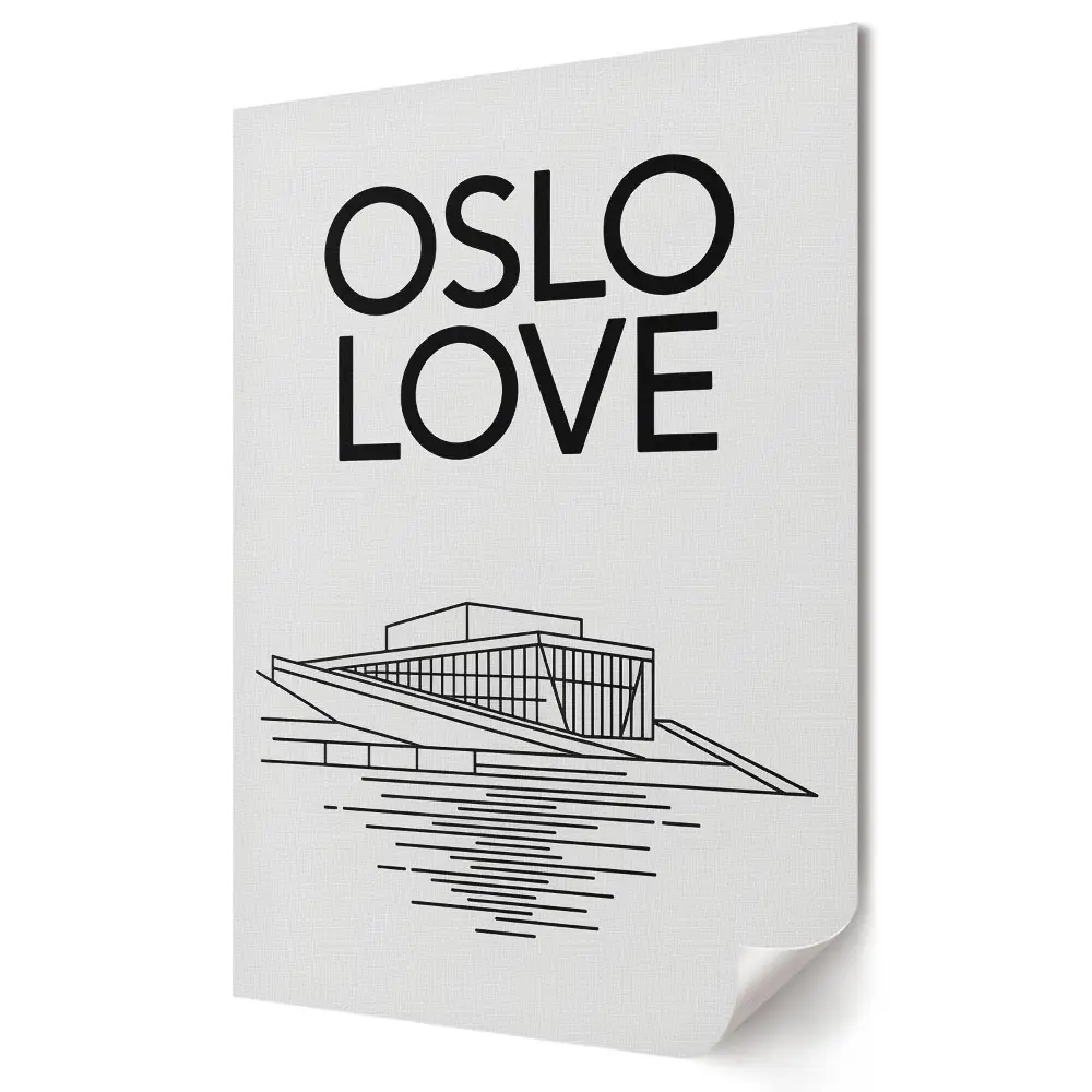 Poster de perete Oslo Dragostea în arhitectură modernă