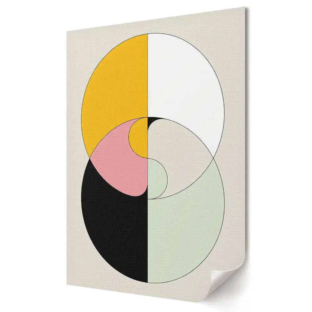 Tablou canvas Armonie modernă a culorilor în geometrie