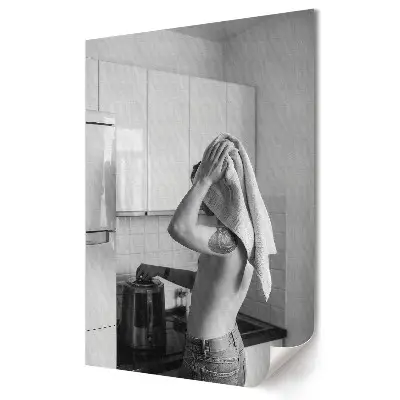 Tablou canvas Grafică murală Un moment de zi cu zi în bucătărie